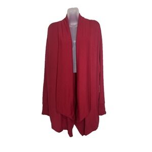 ATHLETA Pranayama Wrap Open Front Cardigan Clover Berry Size XL Retail $89 NWT